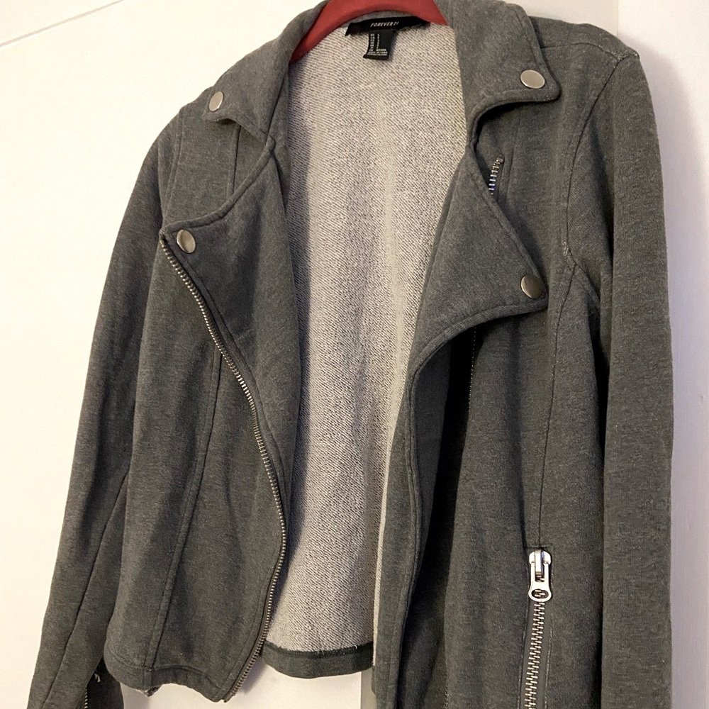 Forever 21 Sweatshirt Jacket